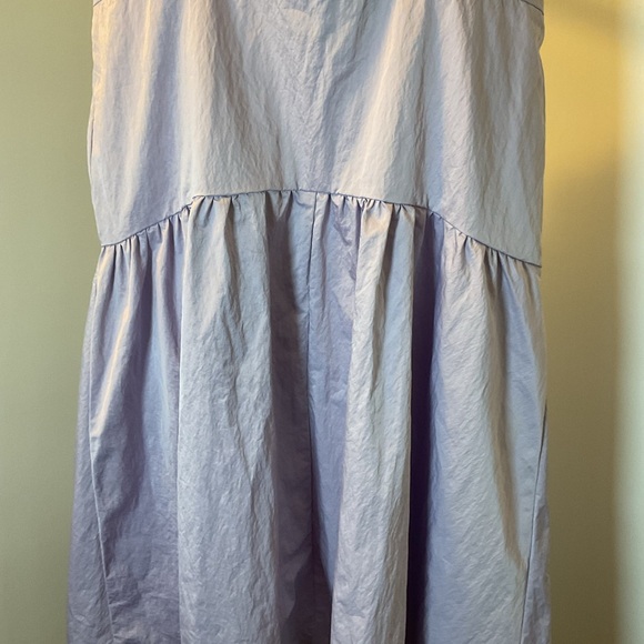 13. Eloquii Purple Midi A-Line Skirt with Tiered High-Low Design Size 18 - Picture 4 of 6